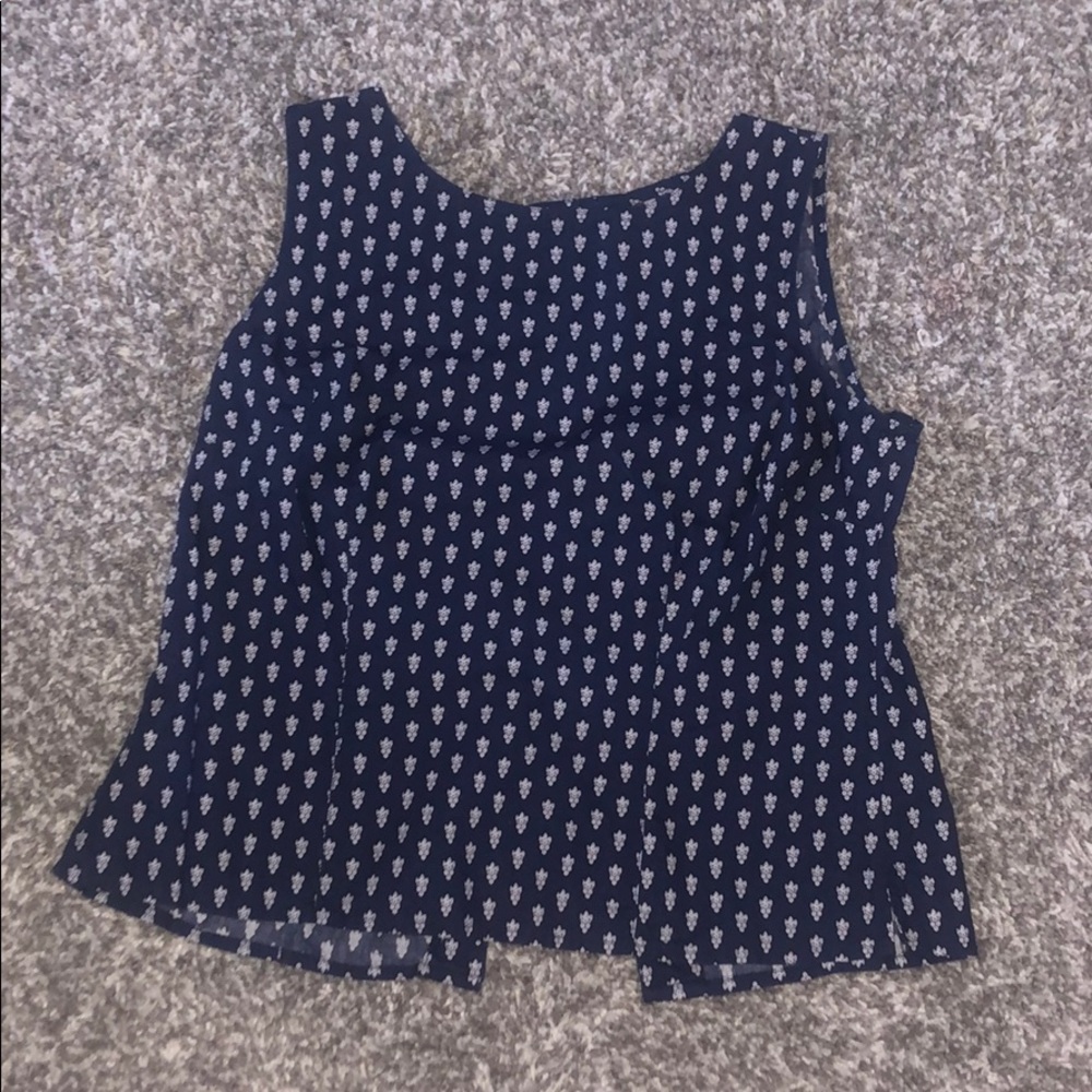 Navy and white shirt